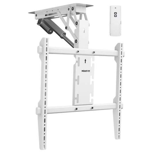 Mount-It! ceiling mount, 50–90”, motorized flip-down, space-saving, remote control.
