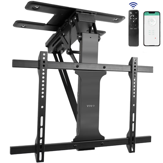 VIVO motorized ceiling mount, 32–70”, flip-down, app & voice control.
