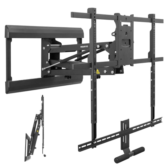 Mount-It! fireplace mount, 65–85”, pull-down, height adjustable, 110 lbs.